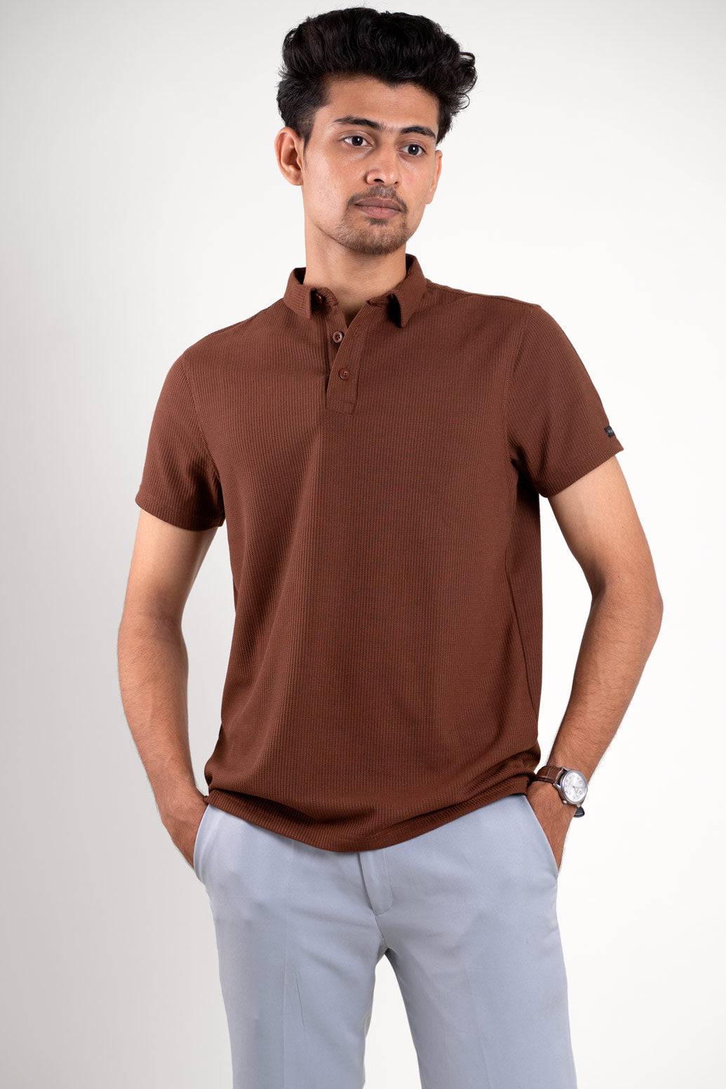 Nova Dark Brown Polo Tshirt For Man