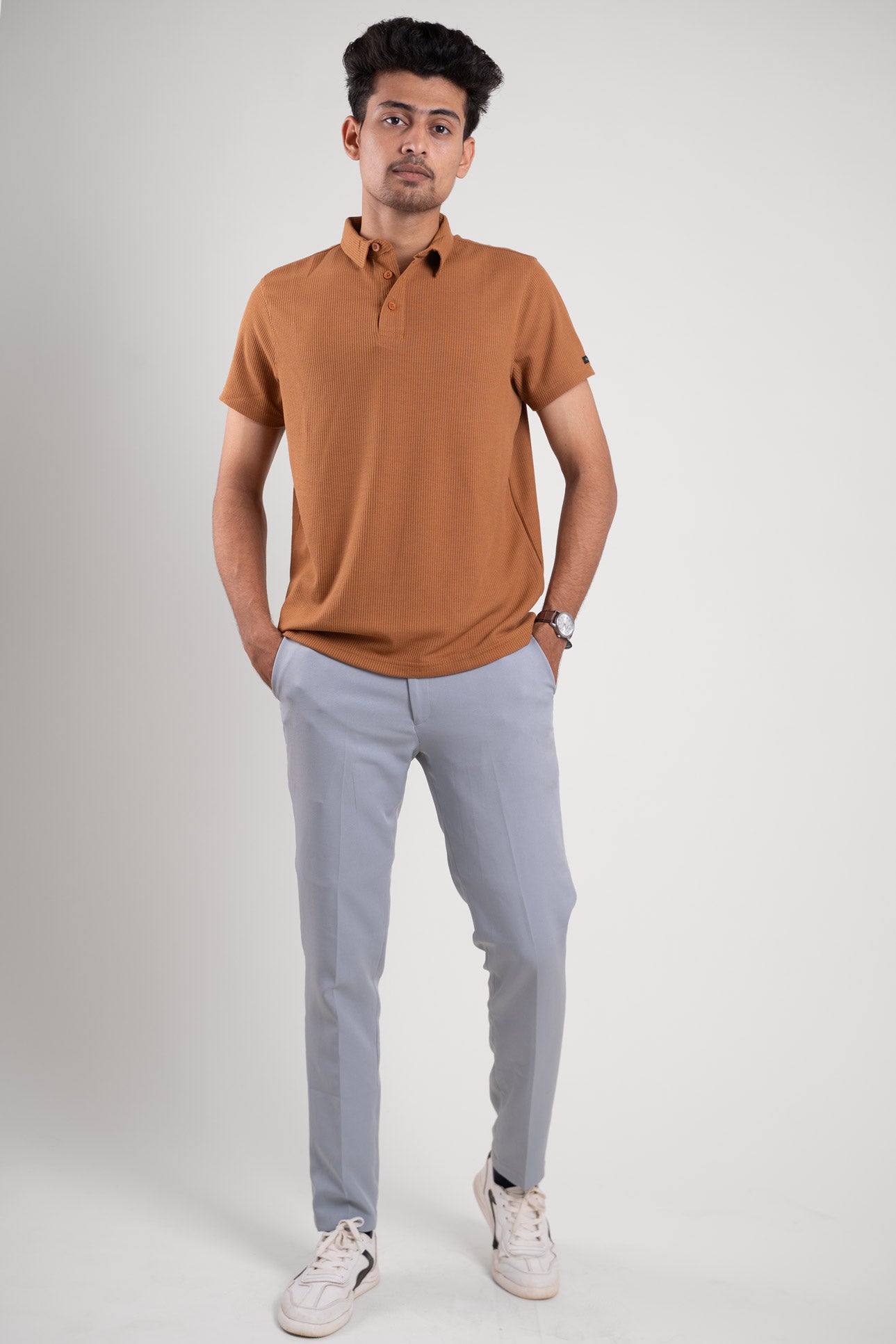 brown polo tshirt for man 