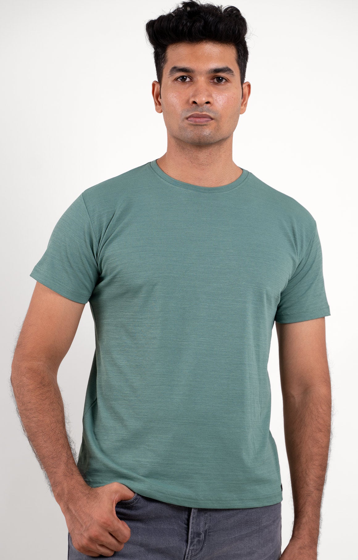 Olive Green Crew Neck Tshirt ProStretch Classic Tee