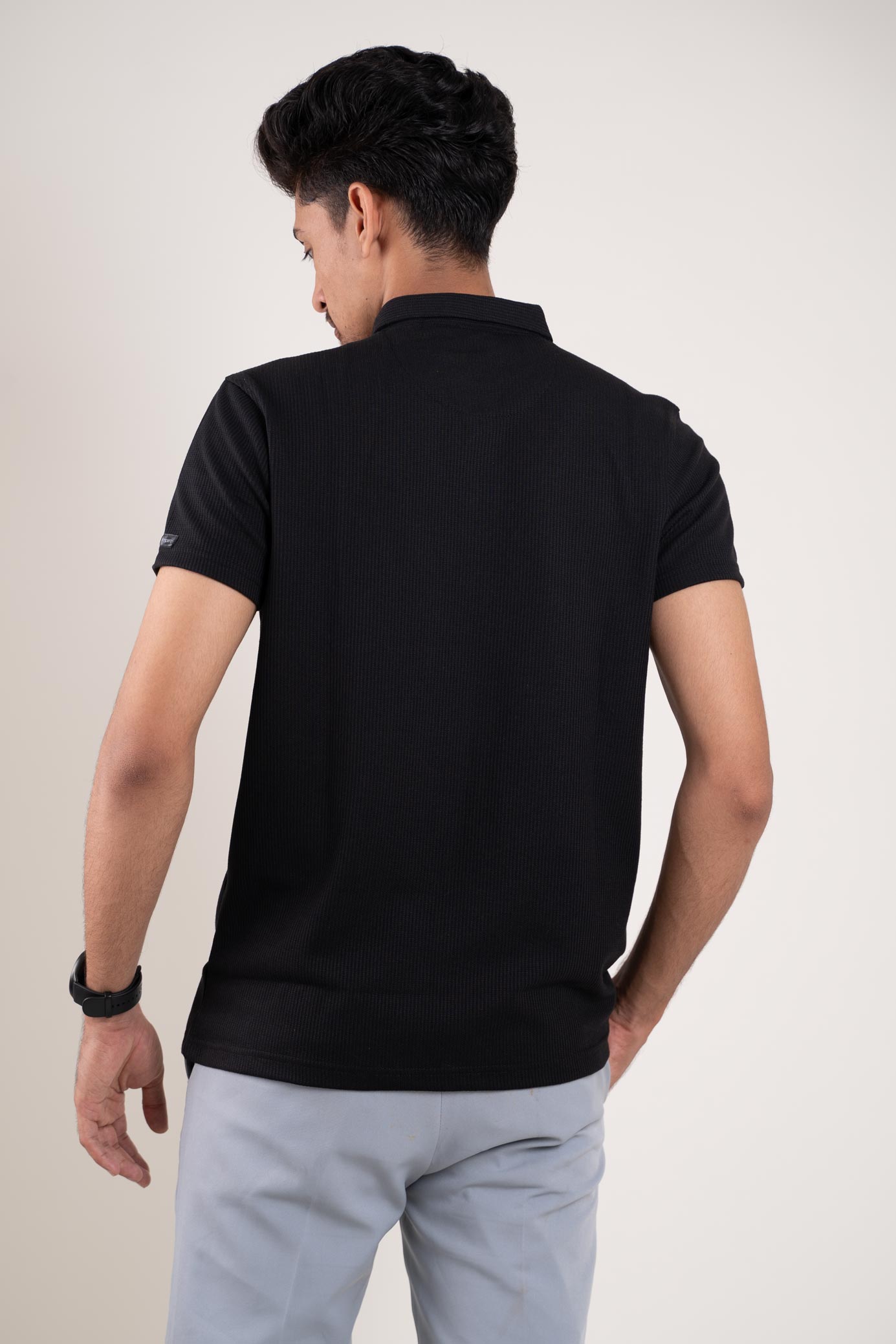 Black classic polo tshirt for men 