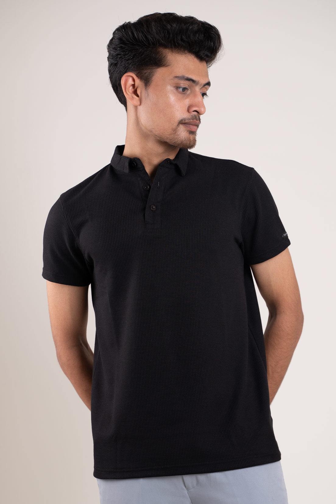 Black polo tshirt for men 